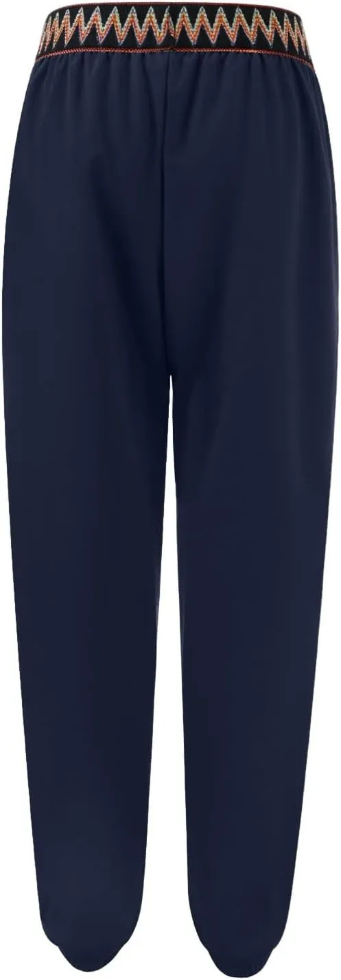 ADHOWBEW Capri Pants for Women Wide Leg Cotton Lounge Dressy Trendy Flowy Casual Drawstring Comfy Bottoms with Pockets