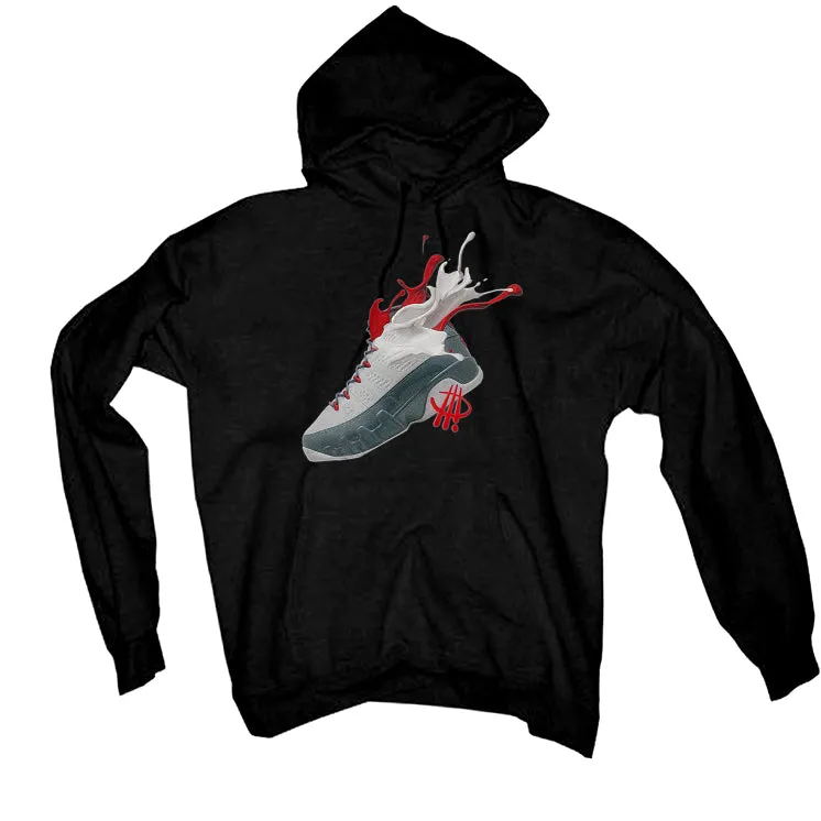 Air Jordan 9 “Fire Red” Black T-Shirt (SPLASH RED)