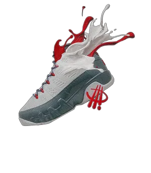 Air Jordan 9 “Fire Red” Black T-Shirt (SPLASH RED)