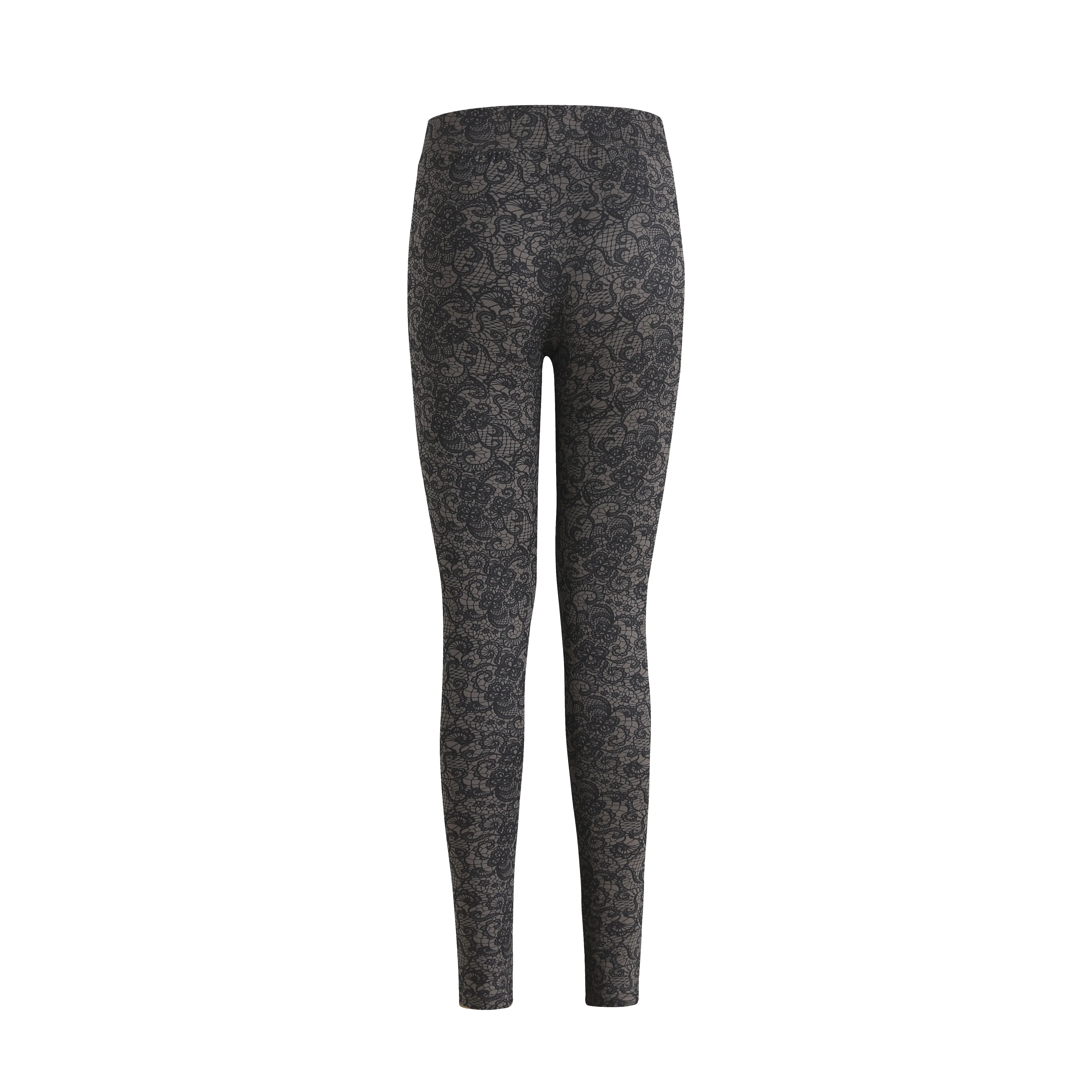 ALMA-LEGGING - BLACK GREY LACE