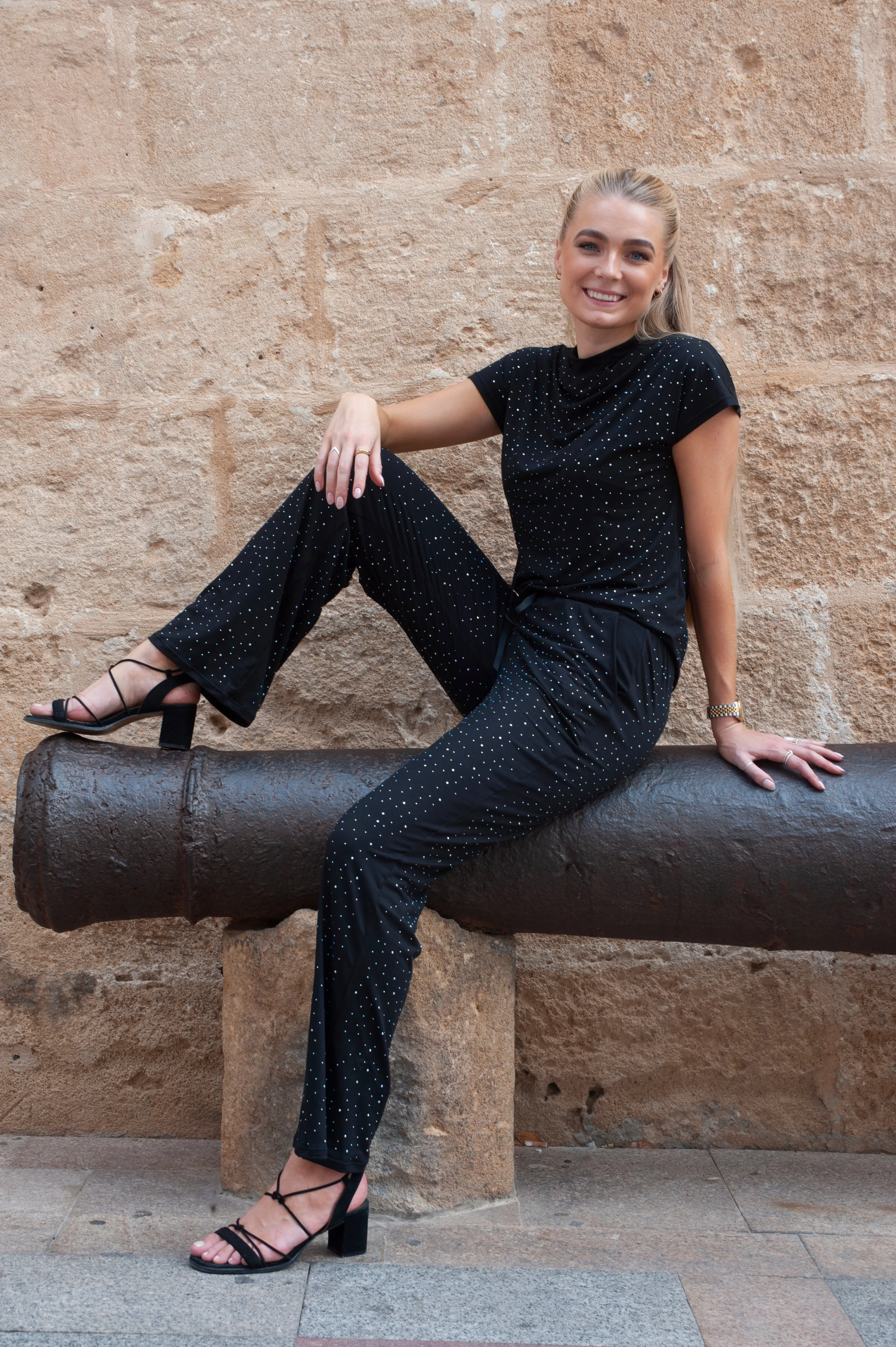 ALMA-WIDE-PANTS - BLACK SIMILI