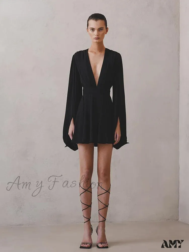 Amy Fashion - Elegant Pleated High Waist Dresses