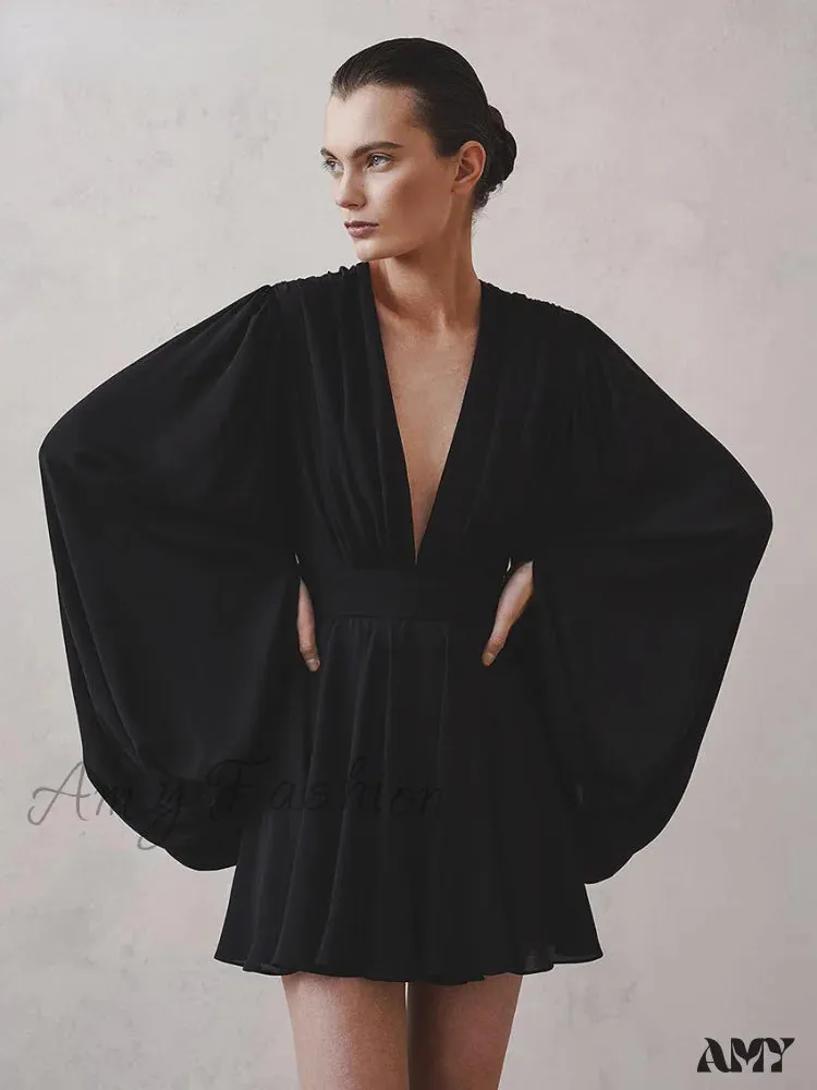Amy Fashion - Elegant Pleated High Waist Dresses