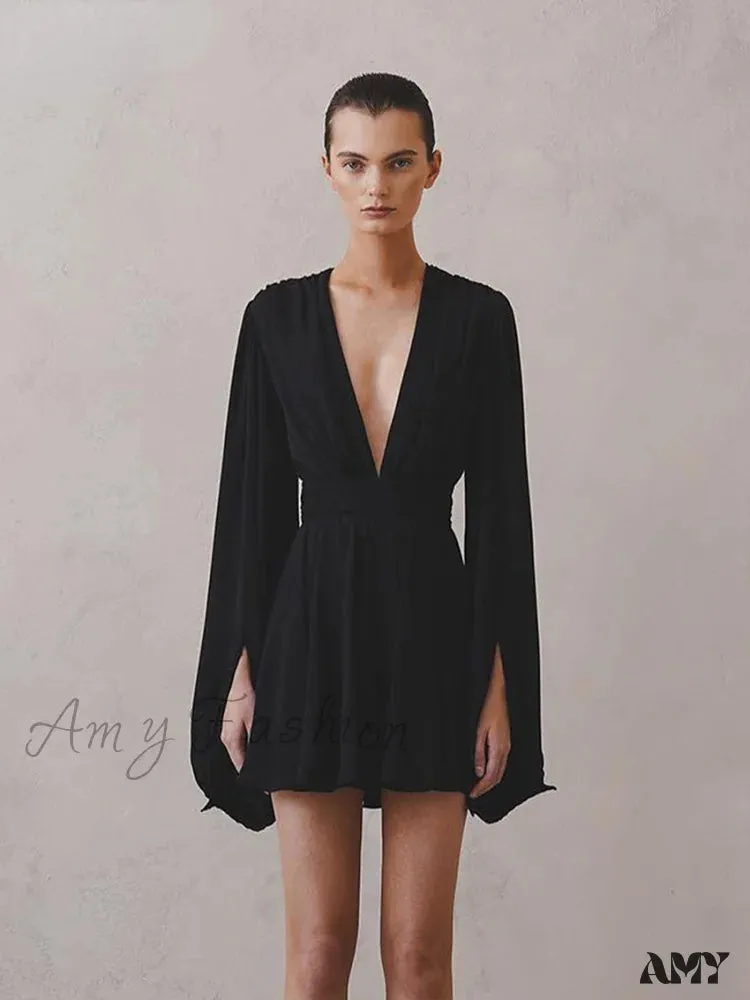 Amy Fashion - Elegant Pleated High Waist Dresses