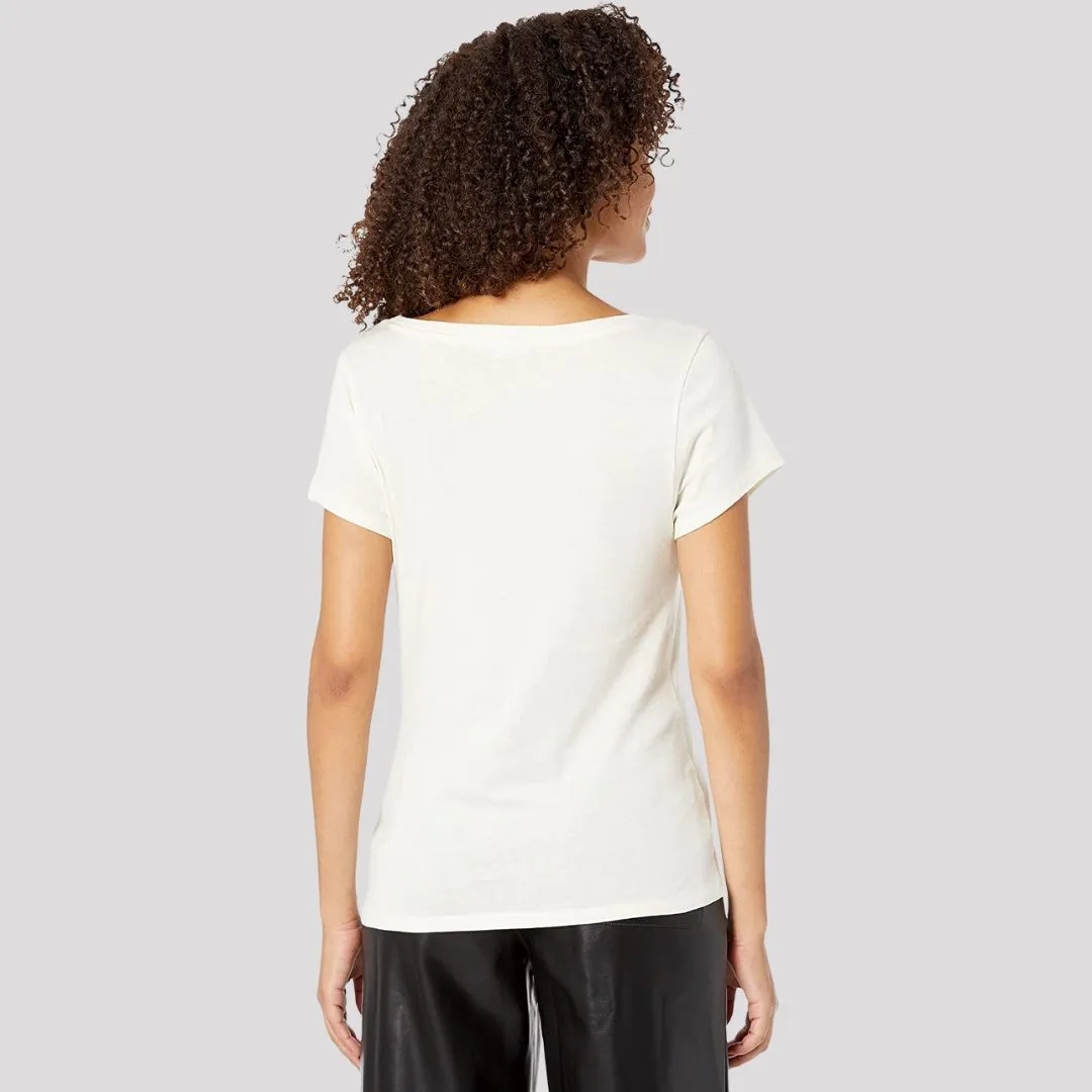 Andie V-Neck Tee (Winter White)