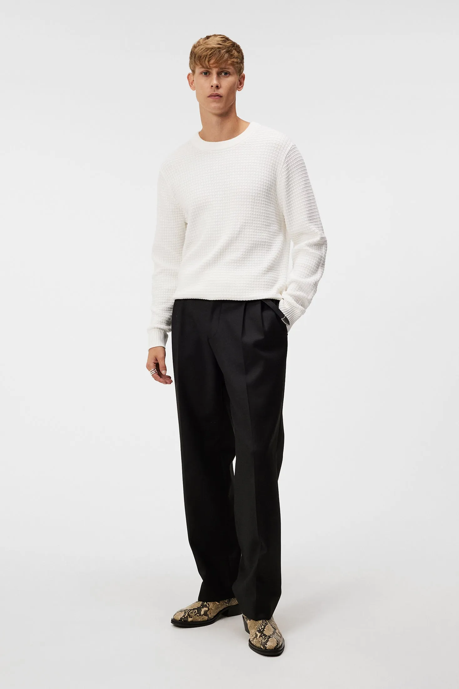 Archer Structure Sweater / Cloud White
