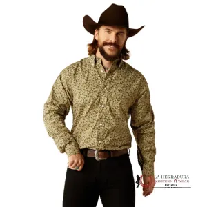 Ariat Filmore Fitted Long Sleeve Green- 3910