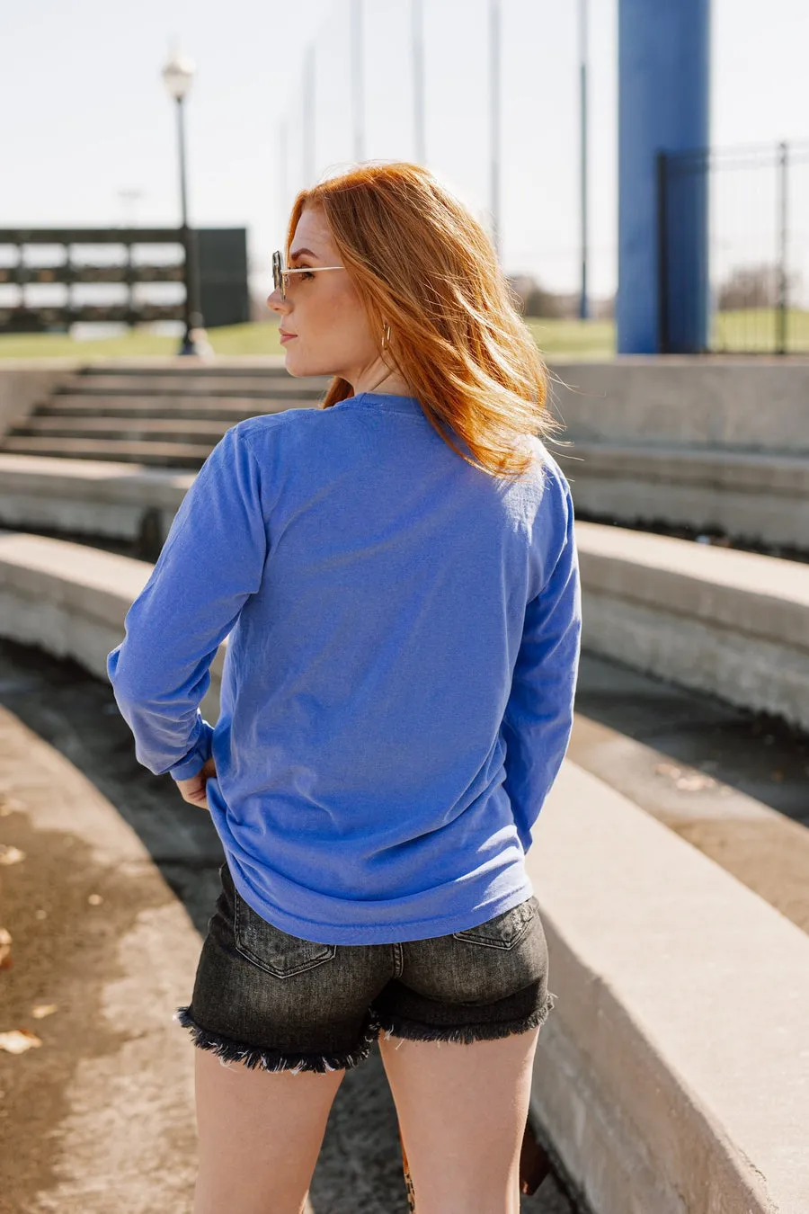 BASEBALL SEASON VINTAGE WASH LONG SLEEVE TEE