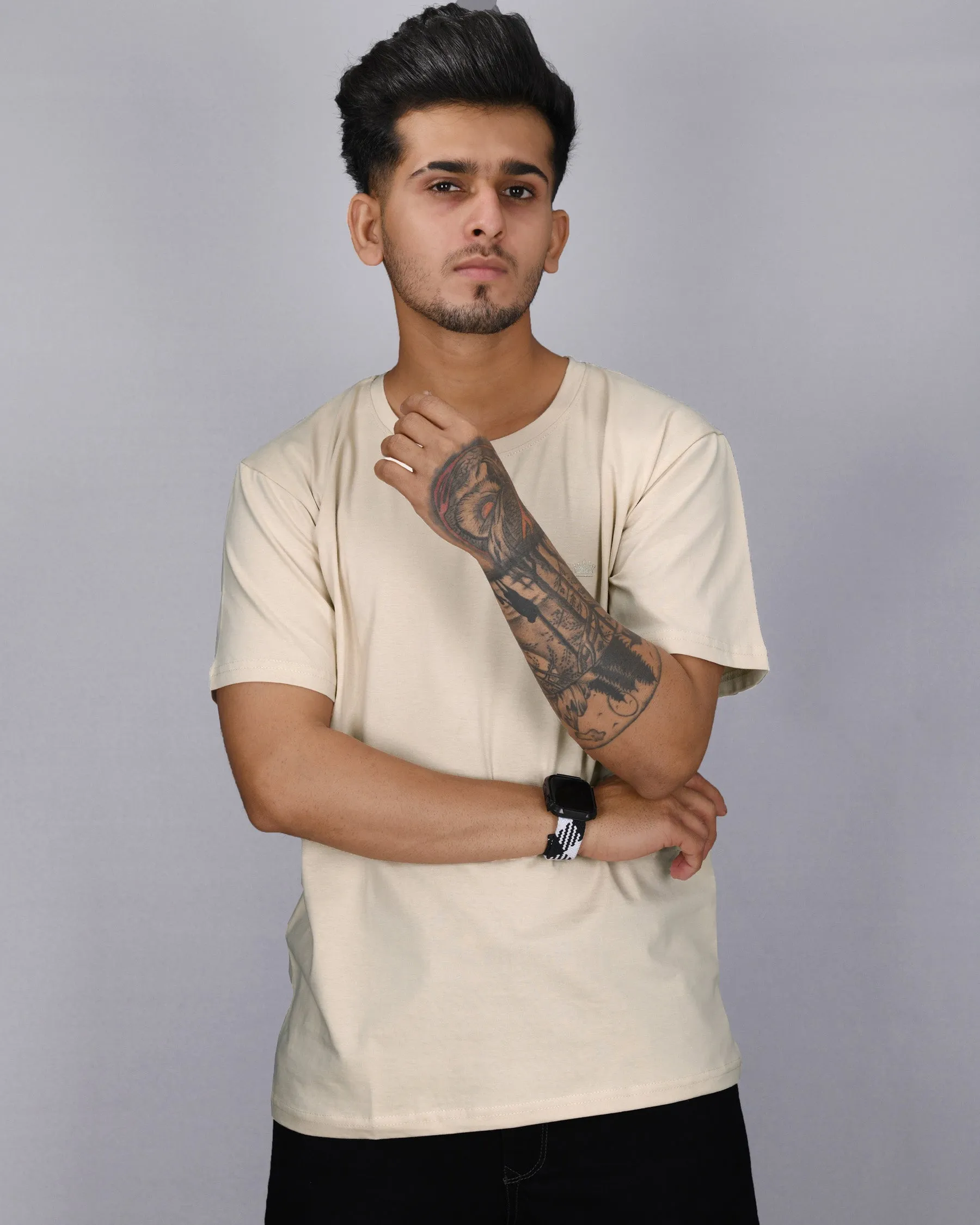 Beige Super Soft Premium Organic Cotton T-shirt