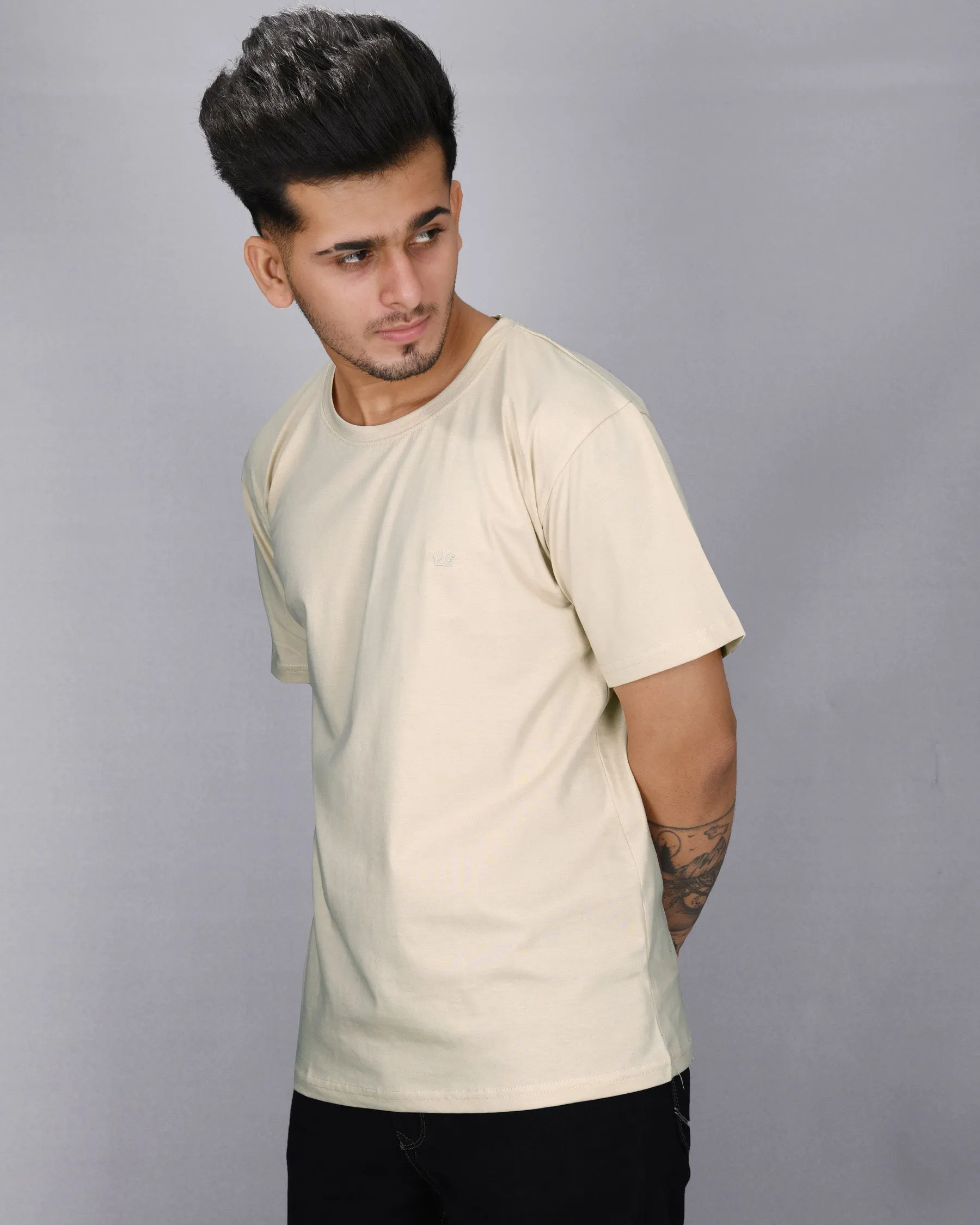 Beige Super Soft Premium Organic Cotton T-shirt