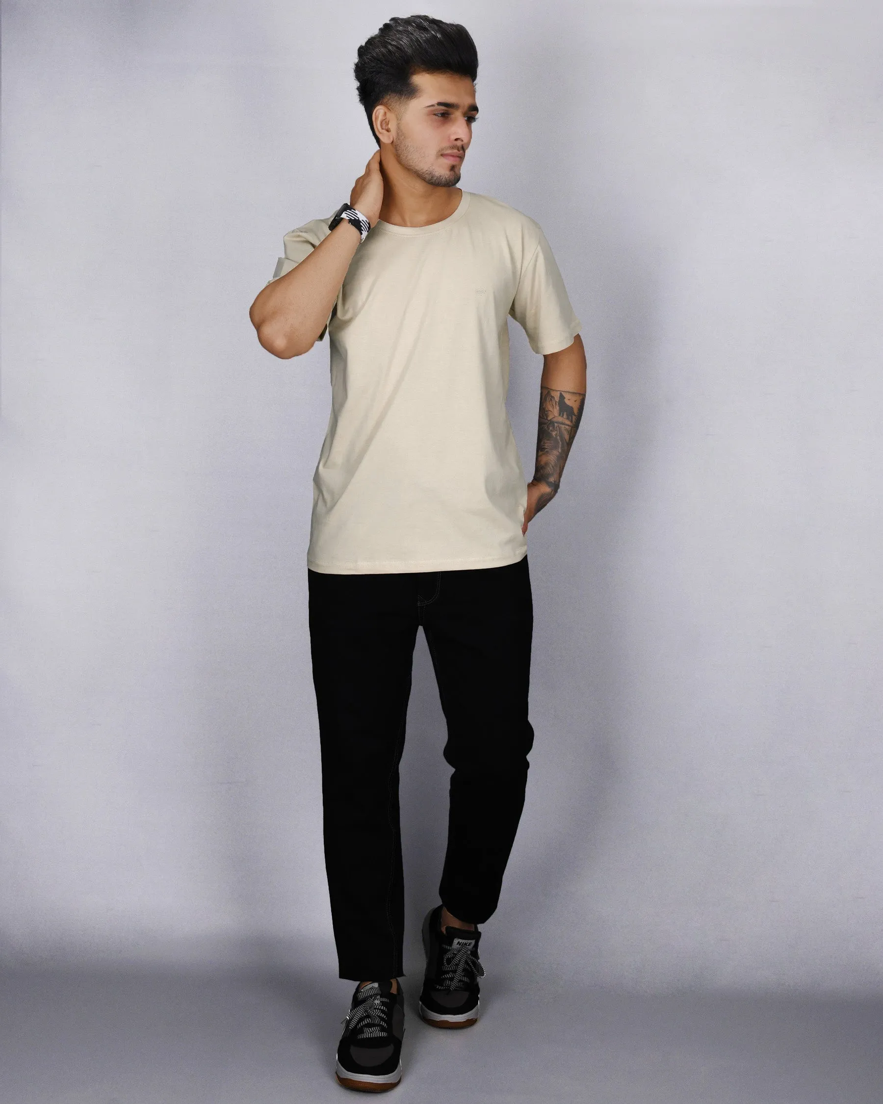 Beige Super Soft Premium Organic Cotton T-shirt