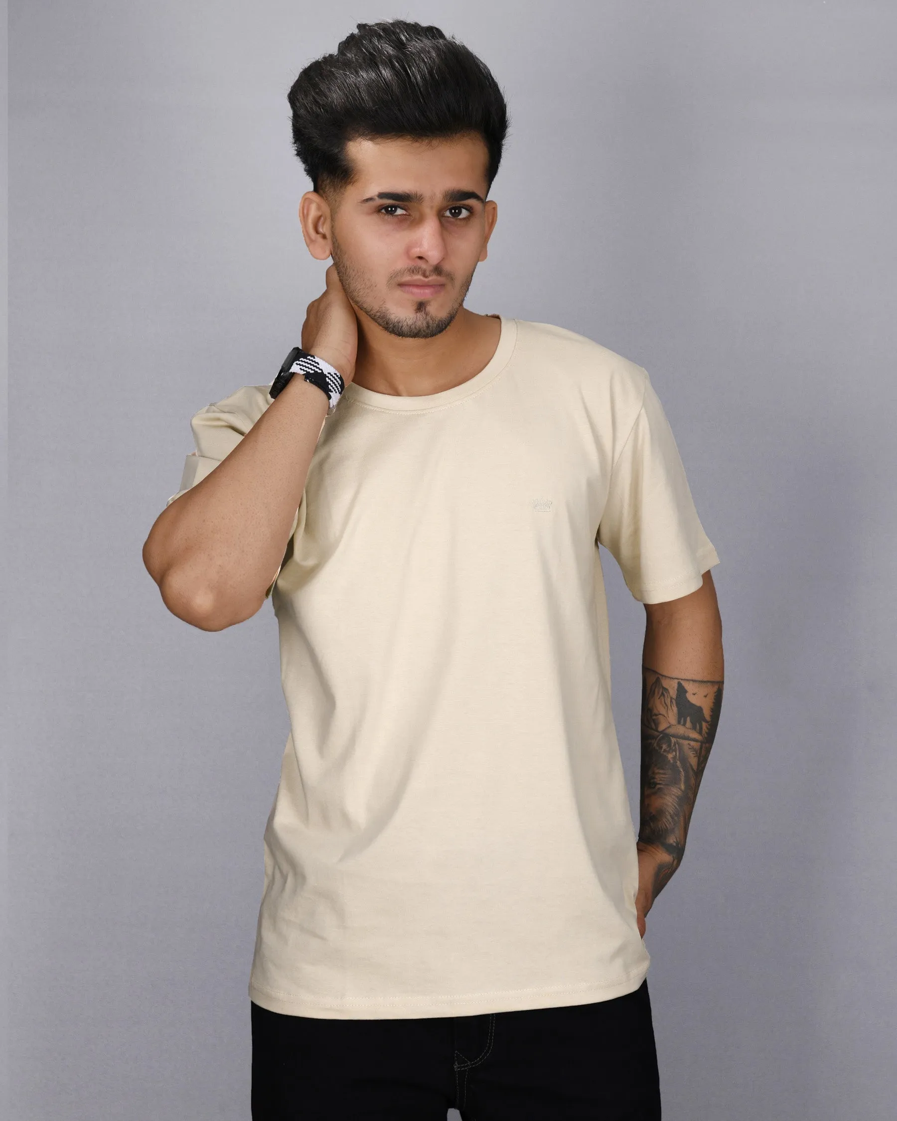 Beige Super Soft Premium Organic Cotton T-shirt