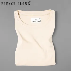 Beige Super Soft Premium Organic Cotton T-shirt