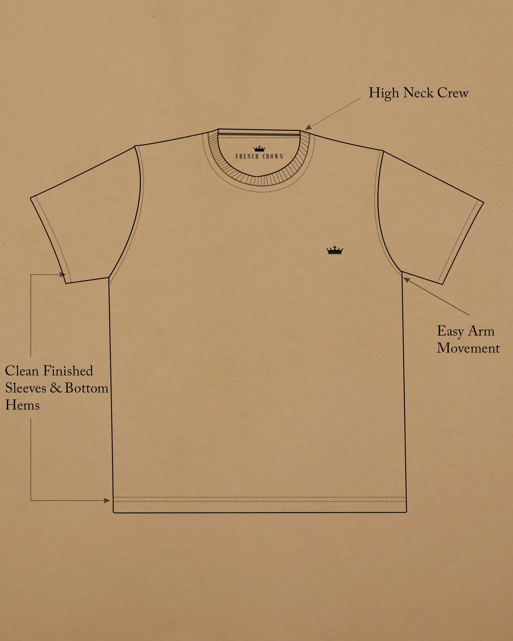 Beige Super Soft Premium Organic Cotton T-shirt