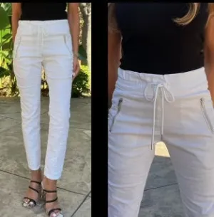 Bevy Flog Noam White Stripe Pant