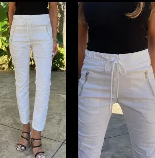 Bevy Flog Noam White Stripe Pant