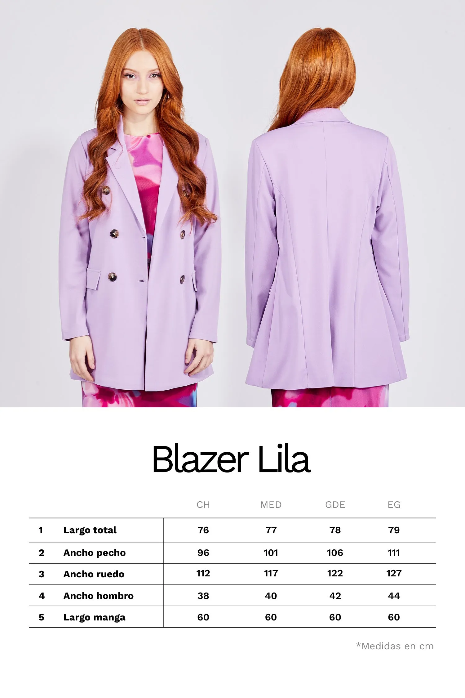Blazer Lila de cuello solapa