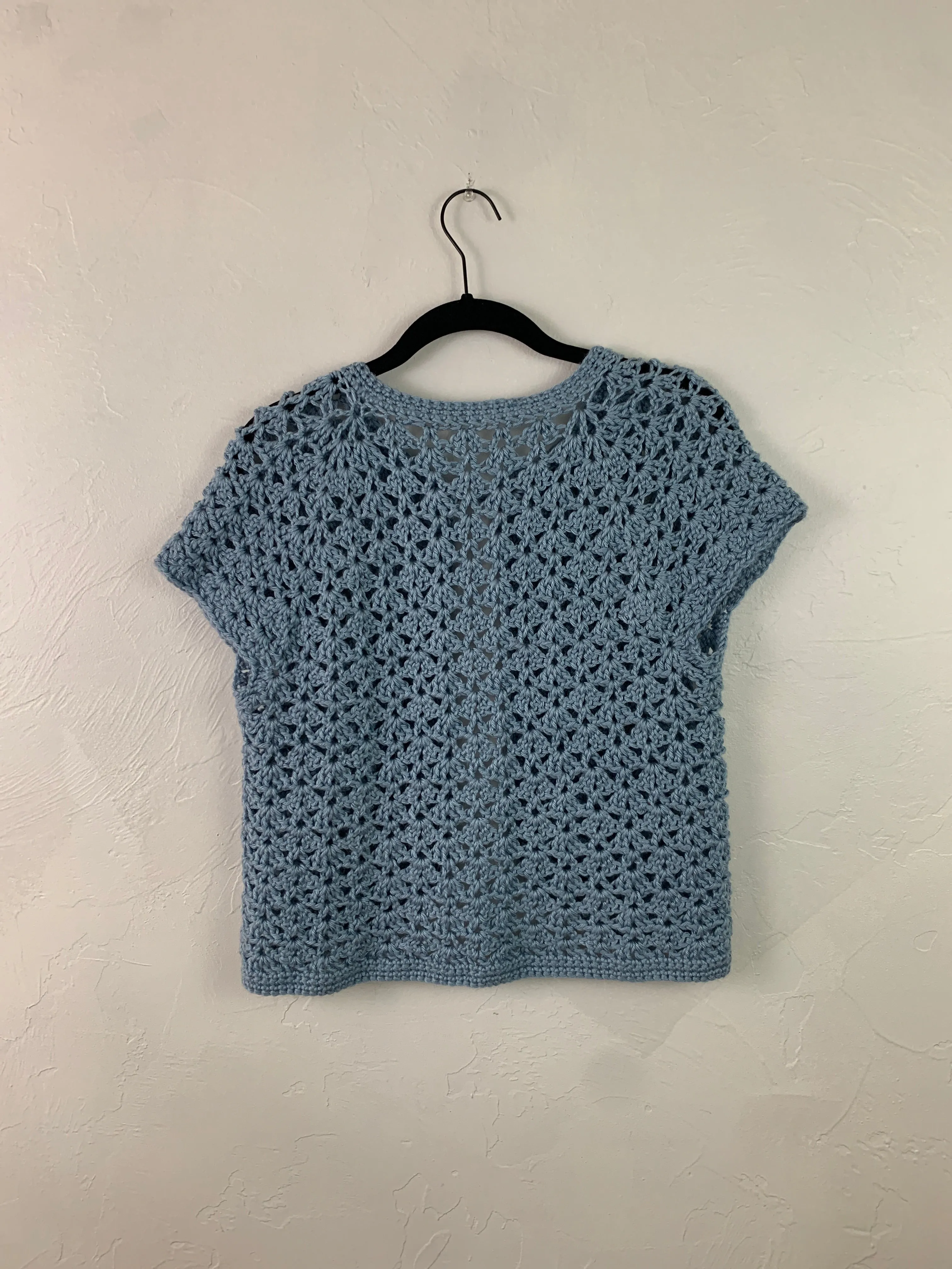 Blue hydrangea cardigan