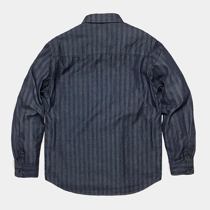 BZEN M.3239-BRIGGS REGULAR FIT SHIRT-6.5oz- E0 RINSE INDIGO