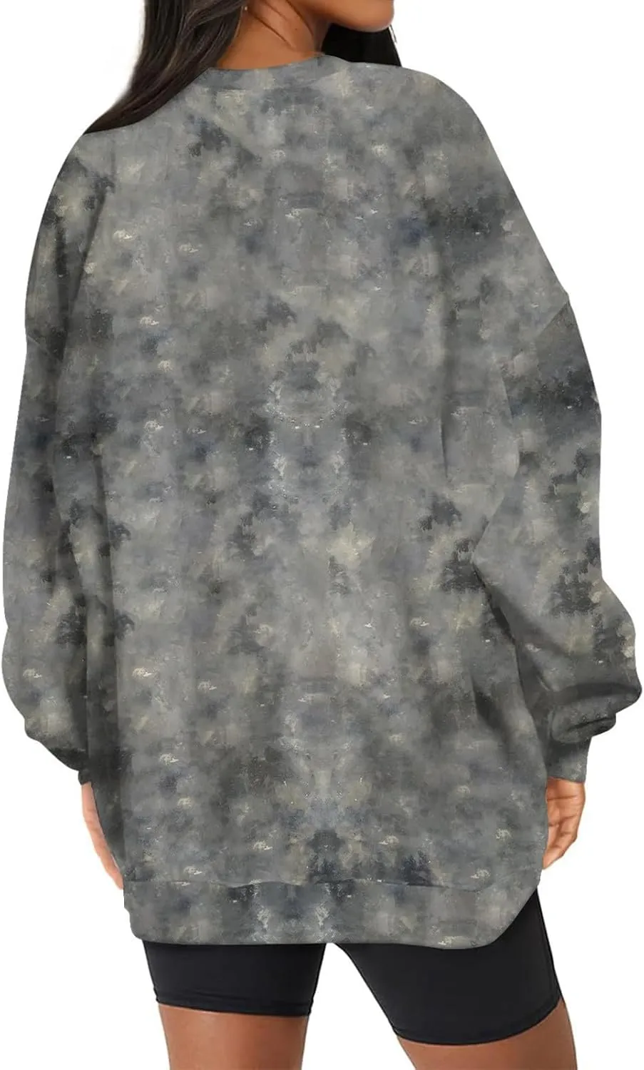 Camo Sweatshirt for Women Oversized Long Sleeve Crewneck Pullover Tops Casual Loose Fit Blouse Fashion Outdoor Clothes