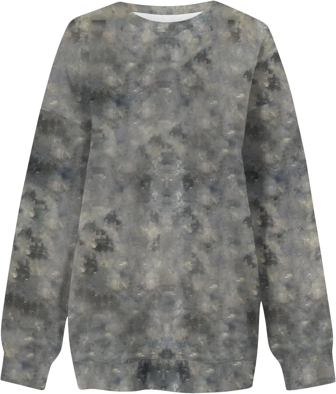 Camo Sweatshirt for Women Oversized Long Sleeve Crewneck Pullover Tops Casual Loose Fit Blouse Fashion Outdoor Clothes