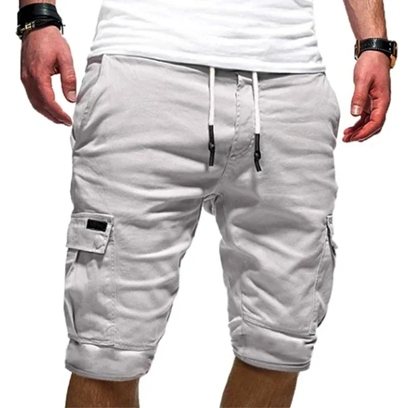 Cargo Shorts Summer Beach Streetwear With Drawstring Men's Comfortable