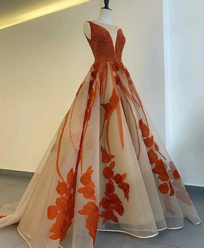 Charming A Line Long Appliques Prom Dress with Beading PFP1433