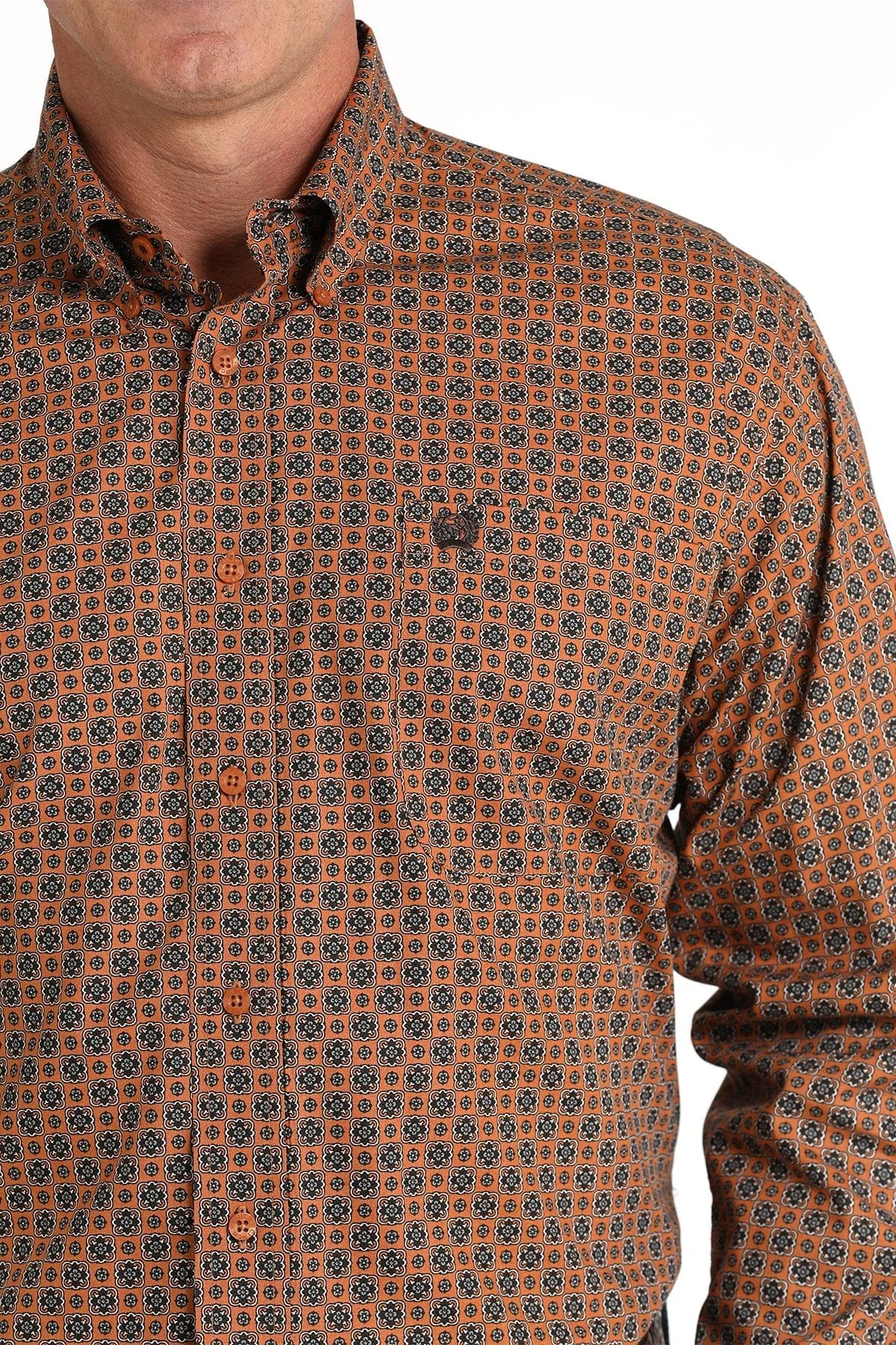 Cinch Men's Geometric Print Button-Down Western Shirt MTW1105821