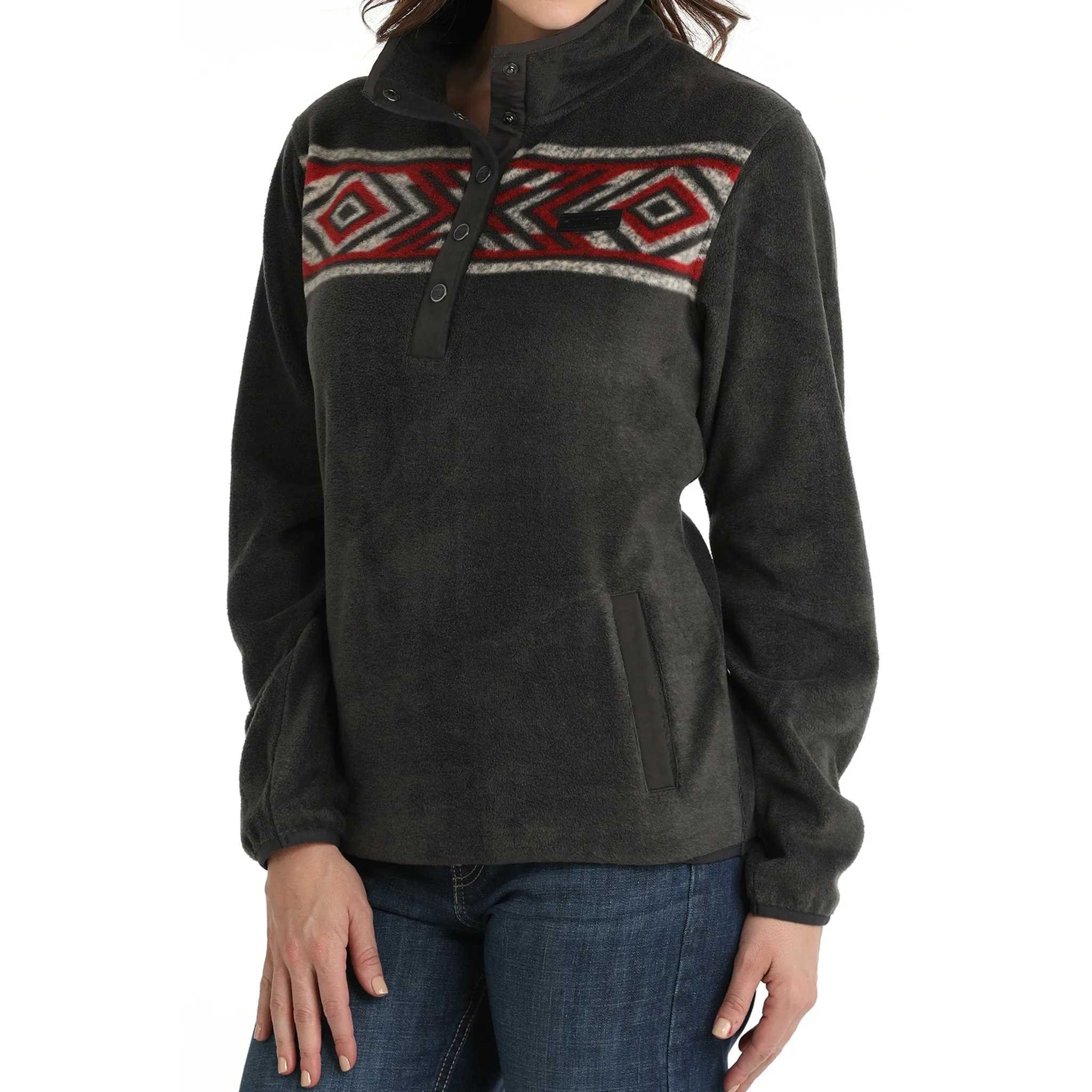 Cinch Women's Charcoal Fleece Pullover