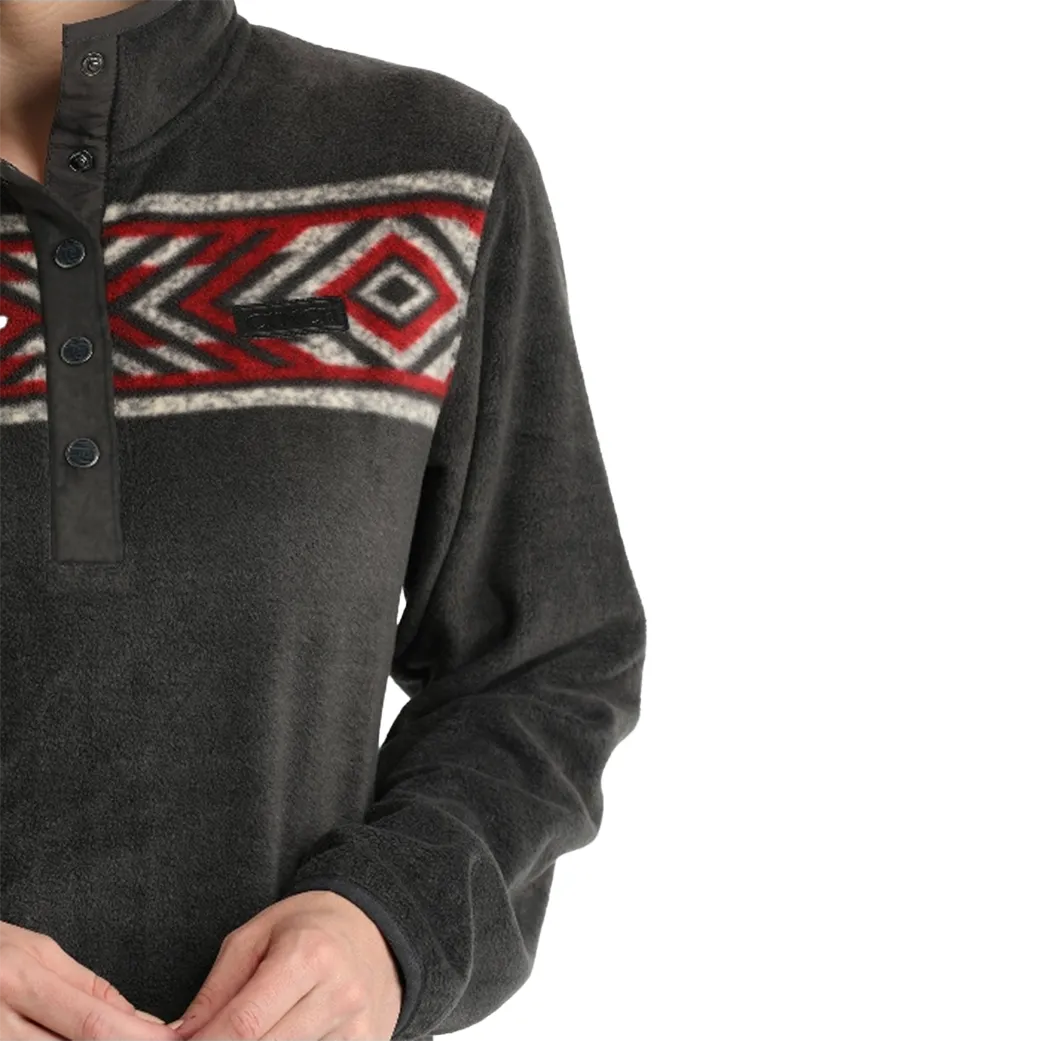 Cinch Women's Charcoal Fleece Pullover