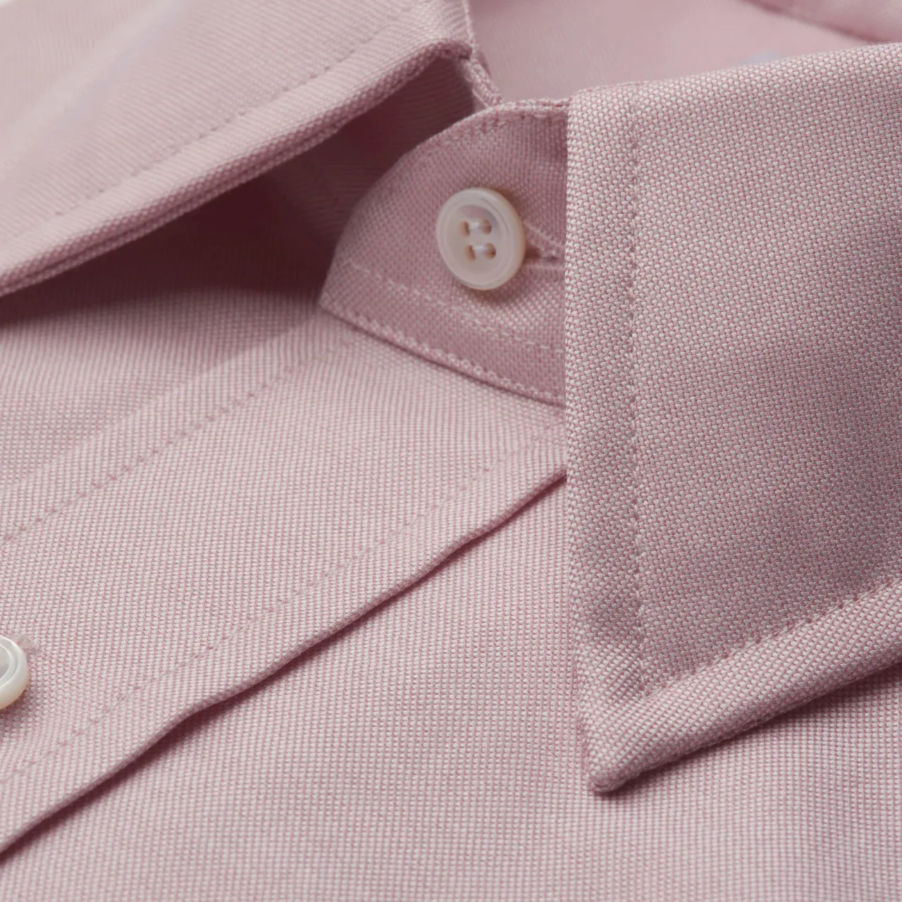 Classic Fit Plain Oxford Button Cuff Shirt in Pink