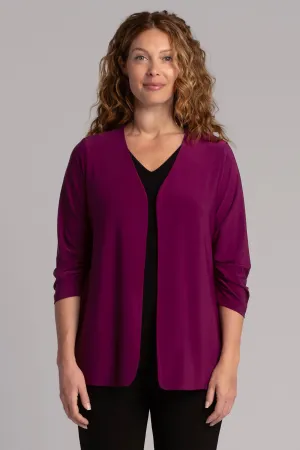 Classic Jacket with Pleated Sleeves | Amaranth
