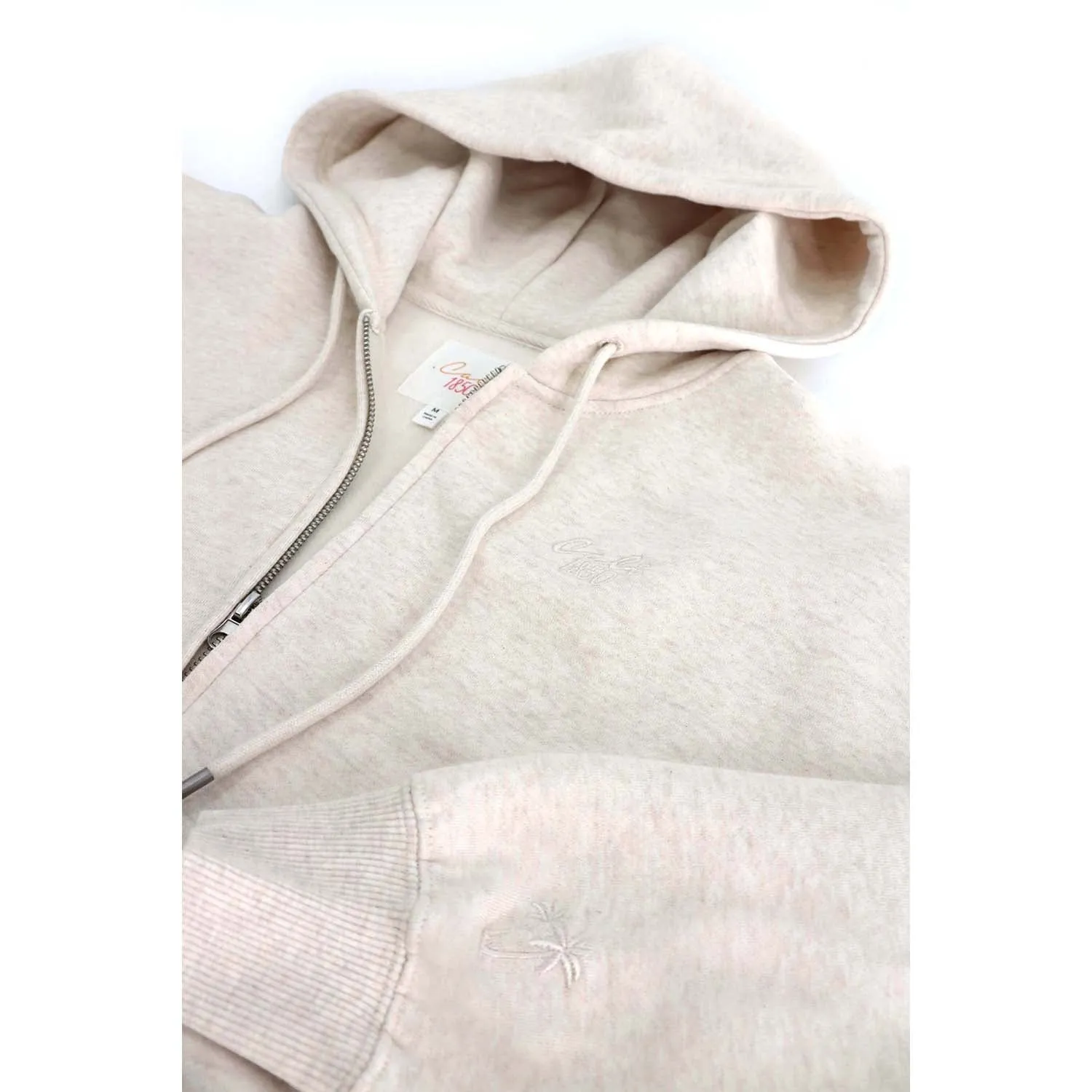 Cloud Fleece Zip Up Hoodie - Light Oatmeal