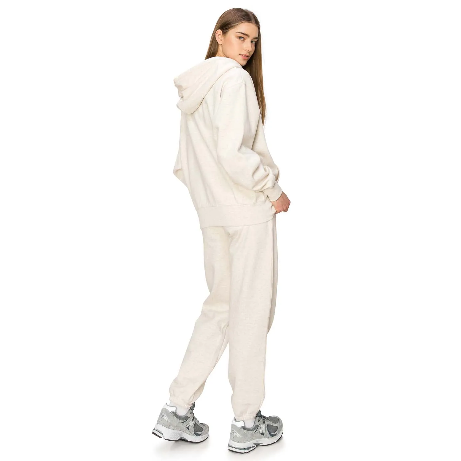 Cloud Fleece Zip Up Hoodie - Light Oatmeal