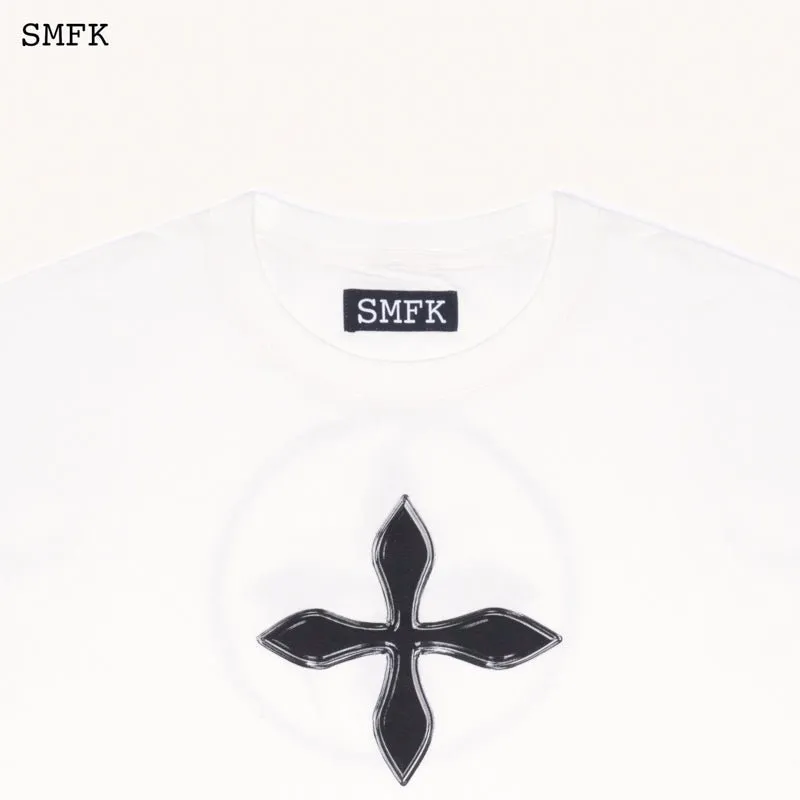 Compass Cross Vintage Oversize Tee in White