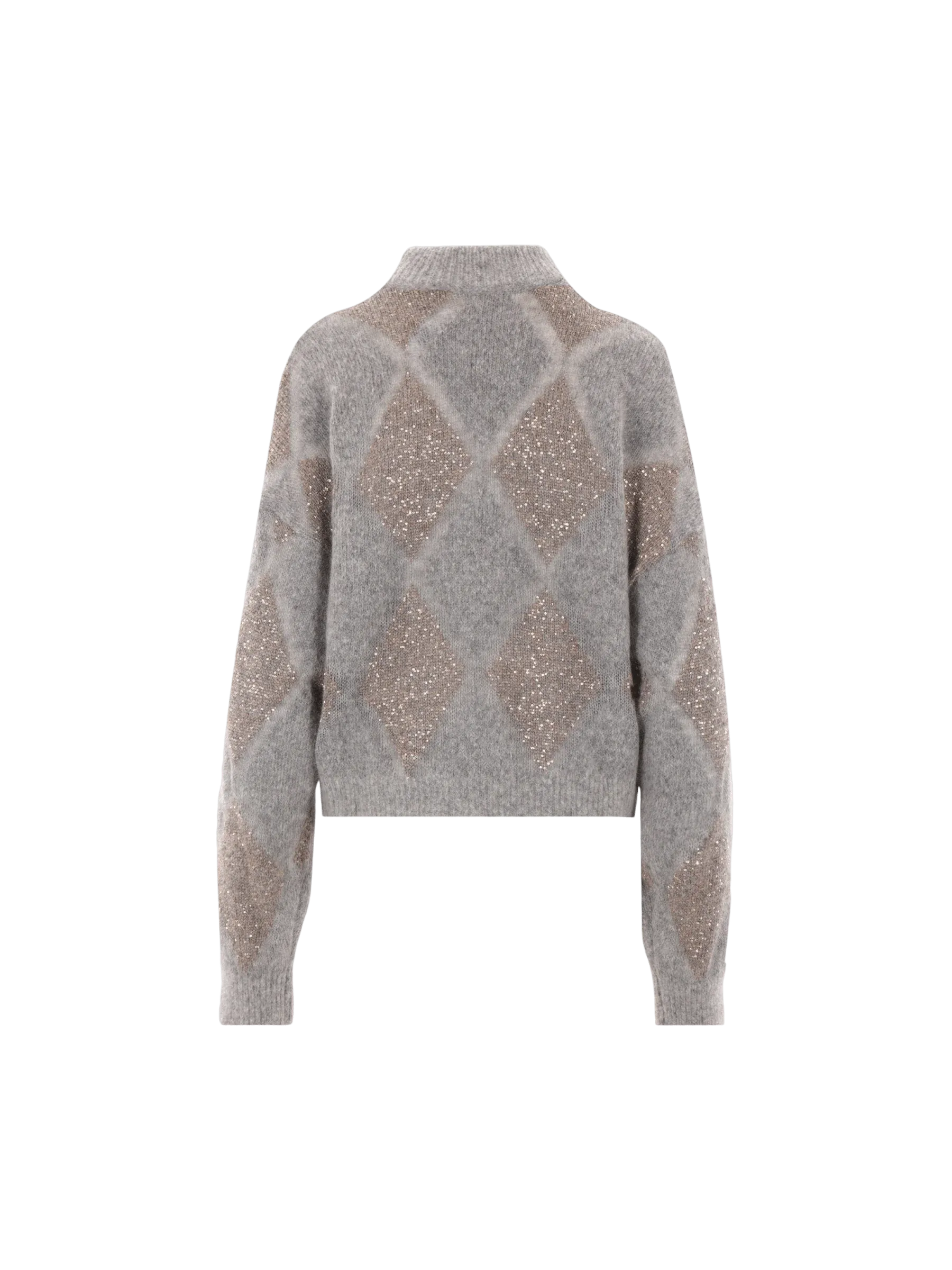 Dazzling Argyle Mohair Sweater