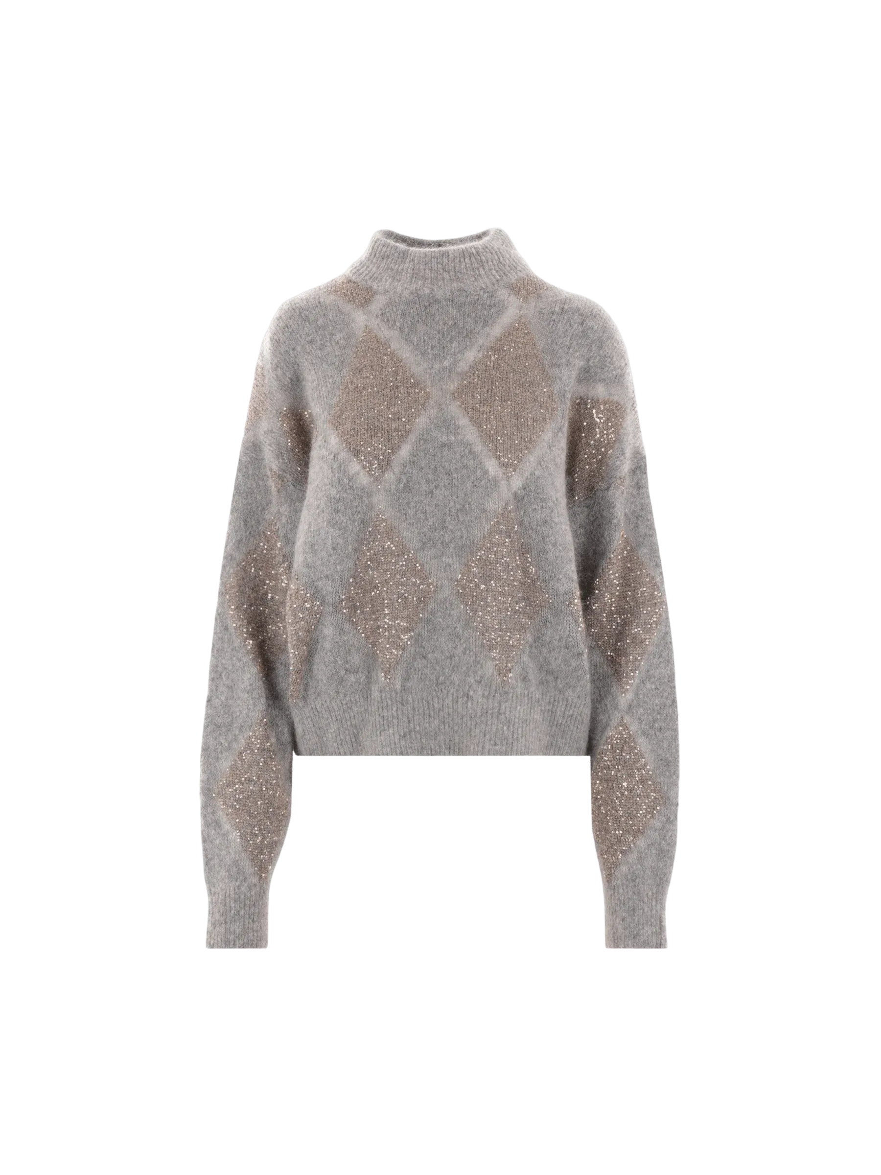 Dazzling Argyle Mohair Sweater