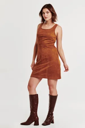DIANA TANK DRESS TAWNY BROWN SUEDE