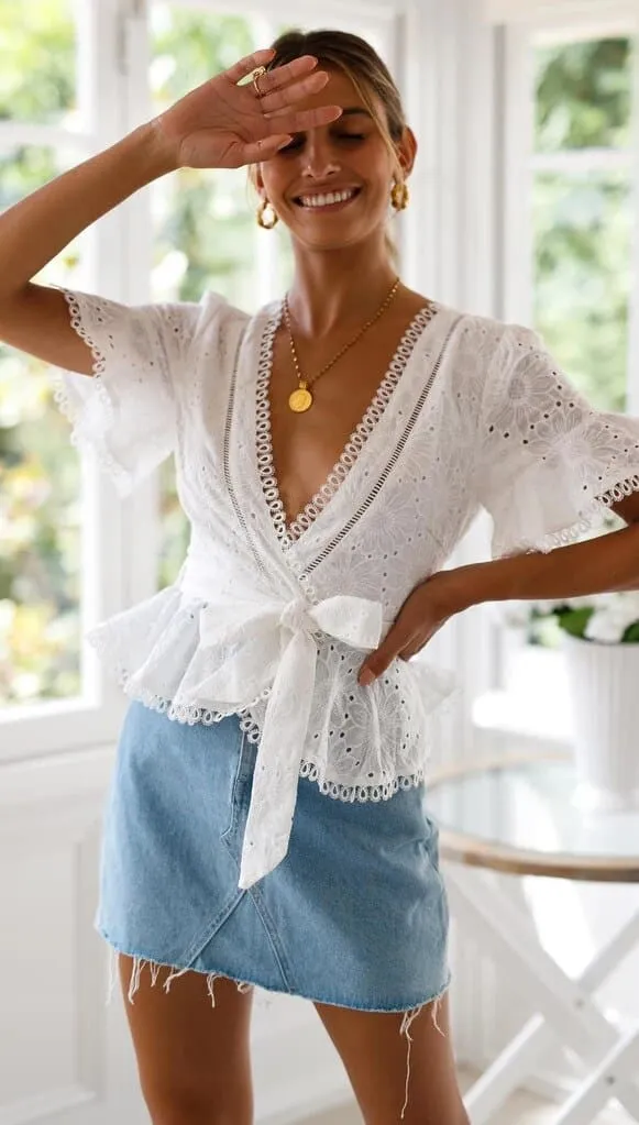DressBetty - Women's Lace Sexy V-neck T-shirt