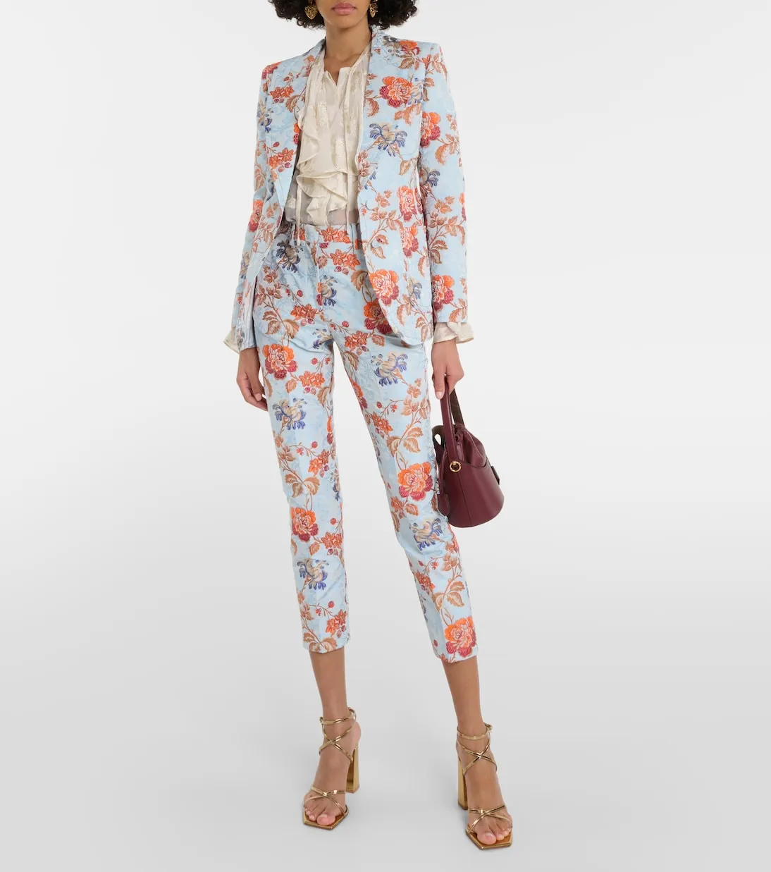 Etro floral blazer, blue