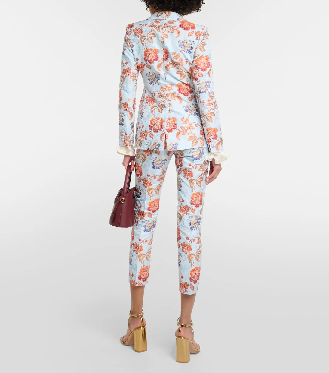 Etro floral blazer, blue