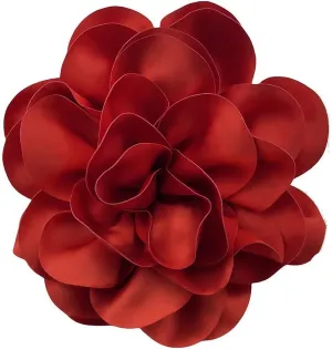 Extra Large Satin Fabric Flower Brooch for Women Handmade Elegant Camellia Floral Statement Pin Bohemian Big Flower Brooch Pin Vintage Clothing Hat Bag Accessories for Christmas Wedding Bridal Birthday Jewelry