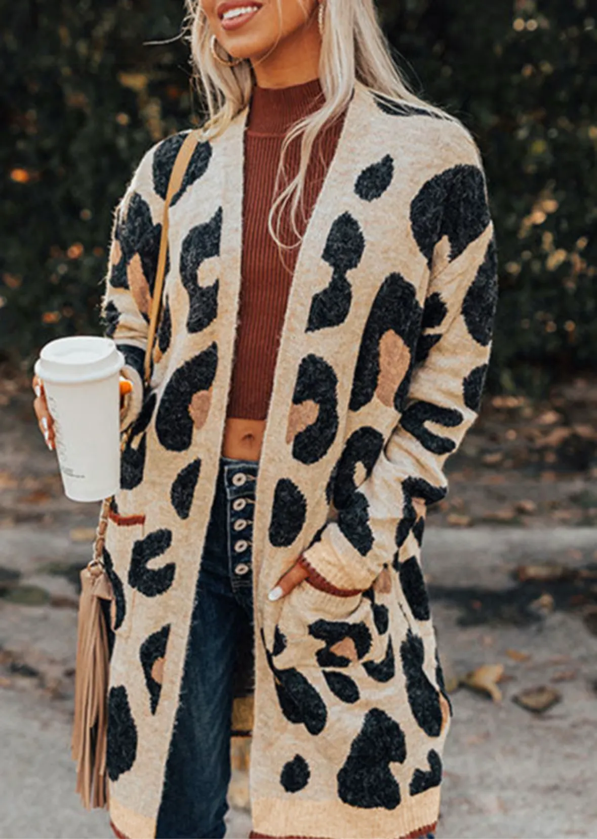 (Final Sale) Leopard Open Cardigan