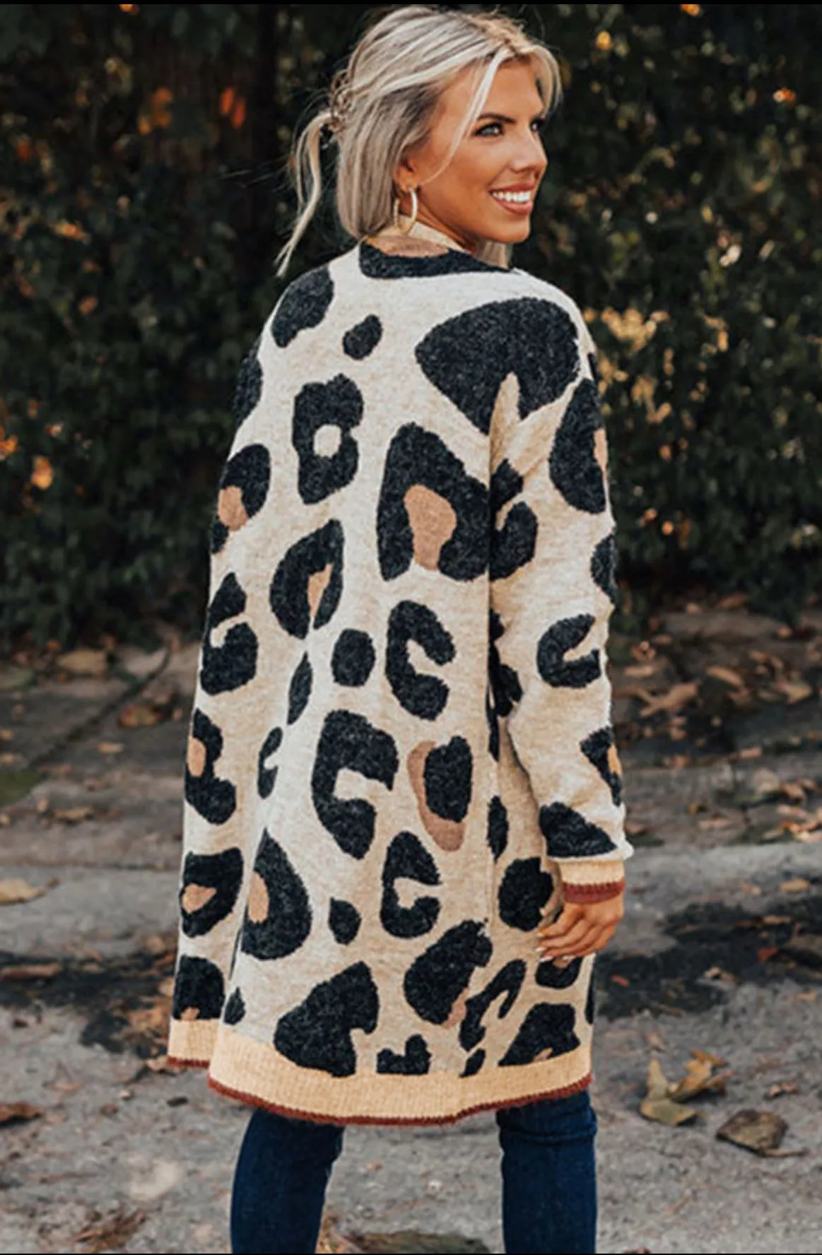 (Final Sale) Leopard Open Cardigan
