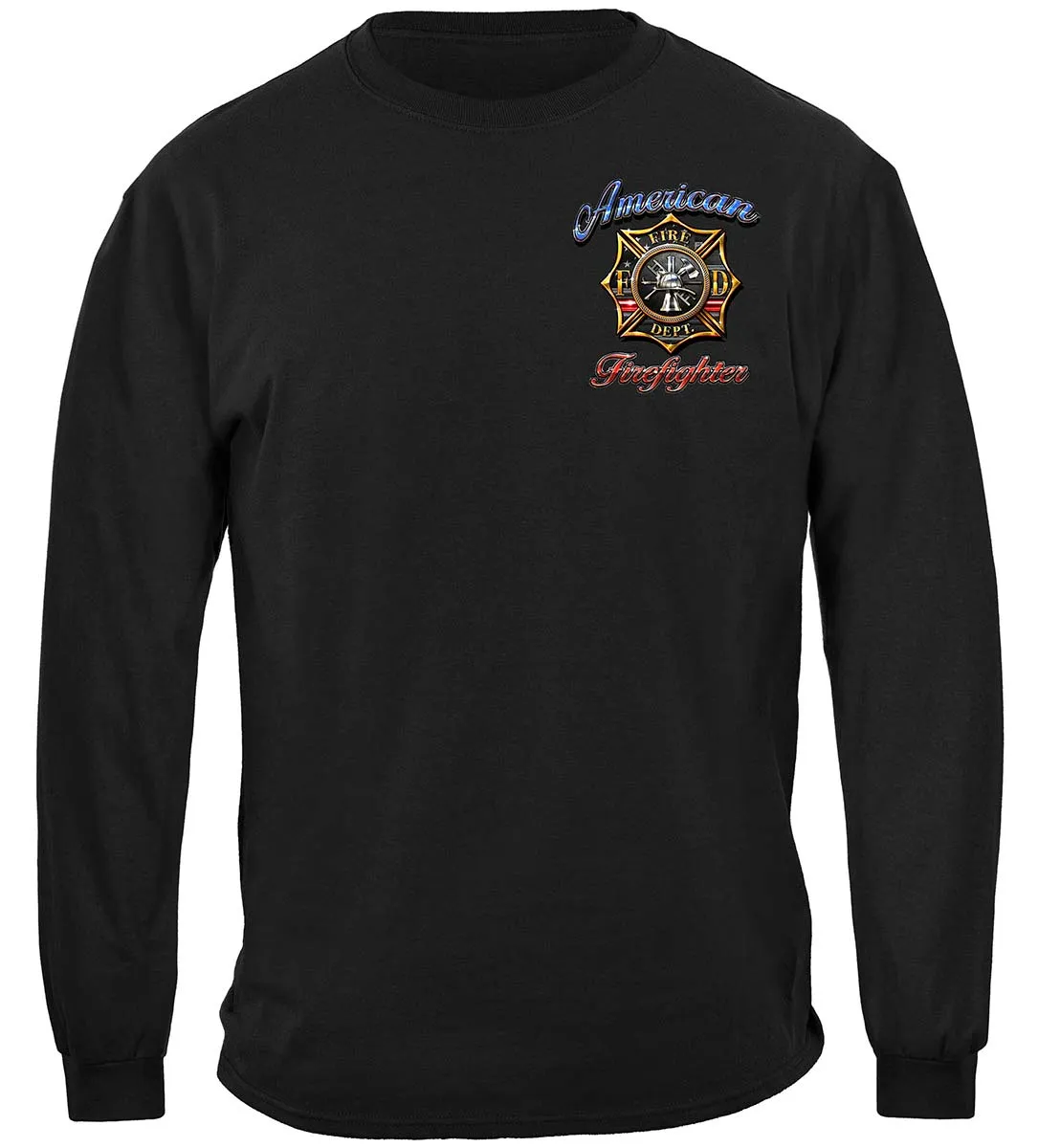 Firefighter Vintage Tattoo Art Classic Long Sleeve Shirts