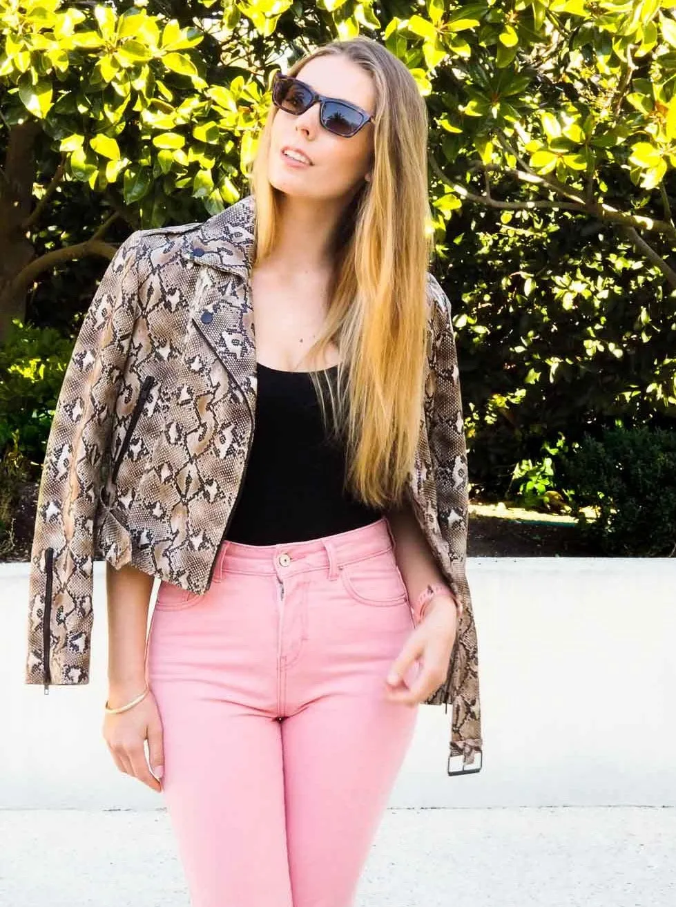 Florence Biker | Snake-print