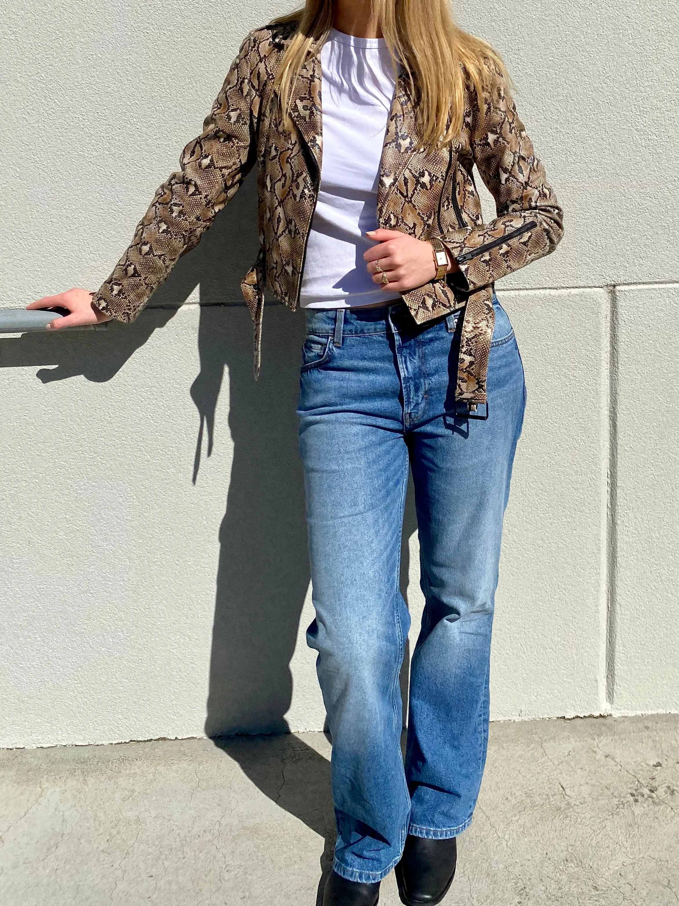 Florence Biker | Snake-print