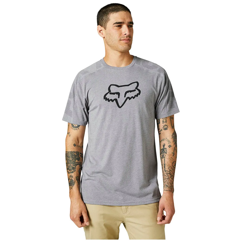 FOX DVIDE SS TECH TEE [HEATHER GRAPHITE]