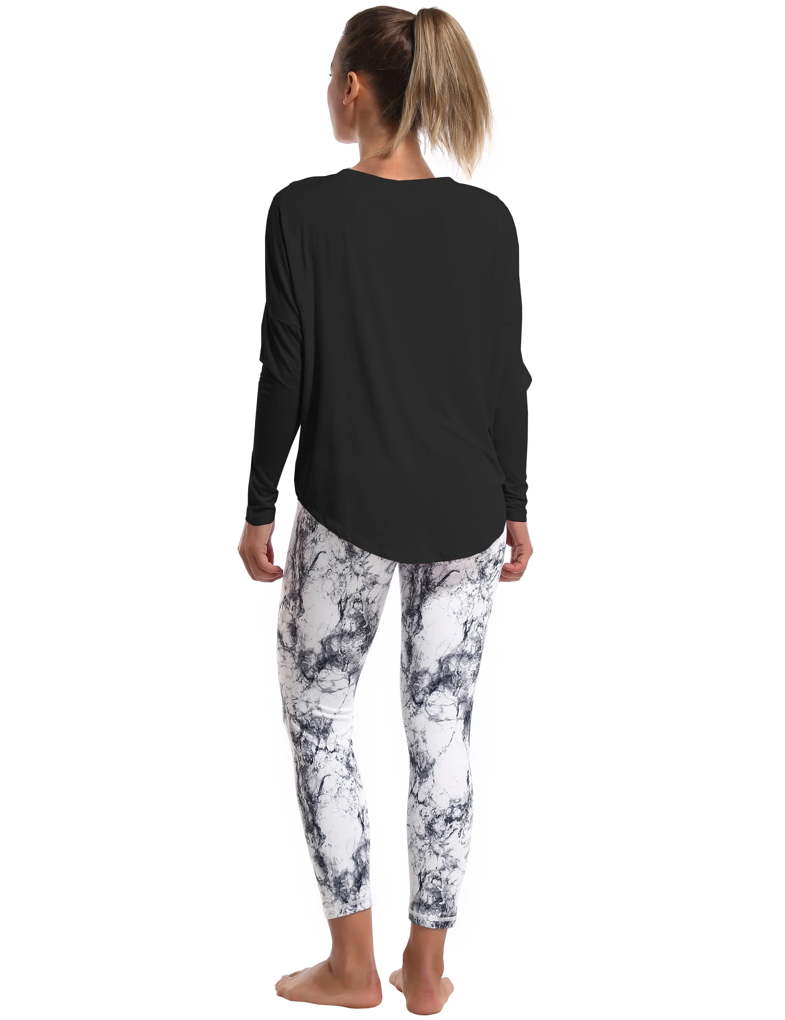 Golf Batwing Tunic Tops black_Golf