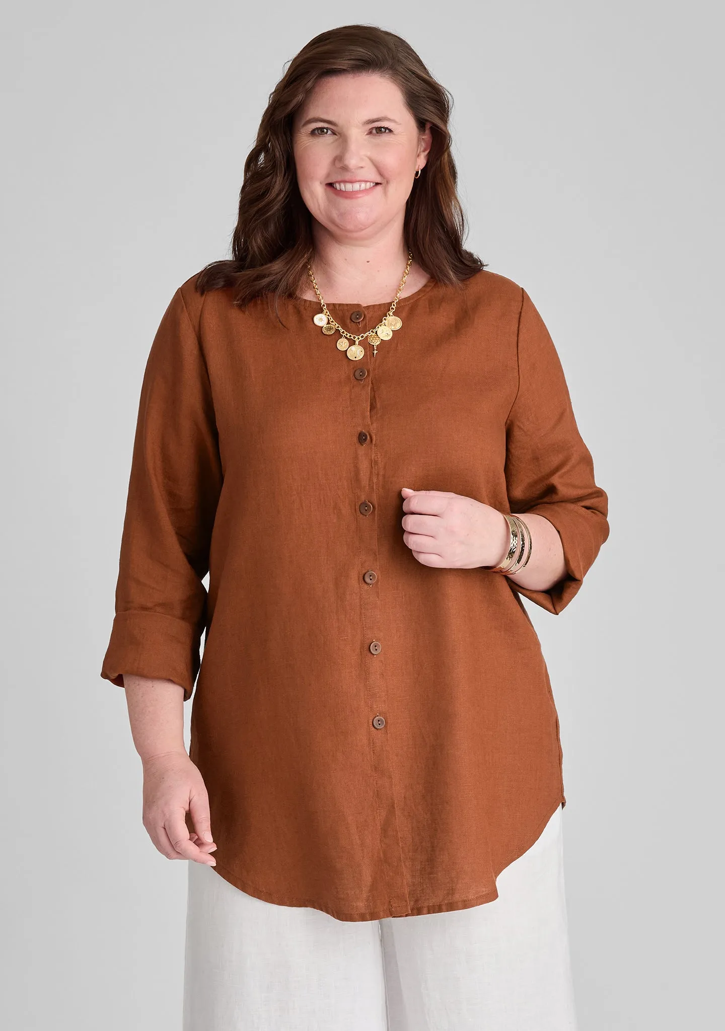 Gotcha Blouse - Linen Cardigan